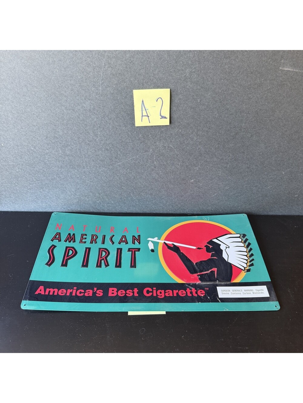 Natural American Spirit Embossed Metal Sign Tobacco Advertising A-2